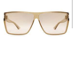 Saint Laurent Square Sunglasses in Yellow & Brown